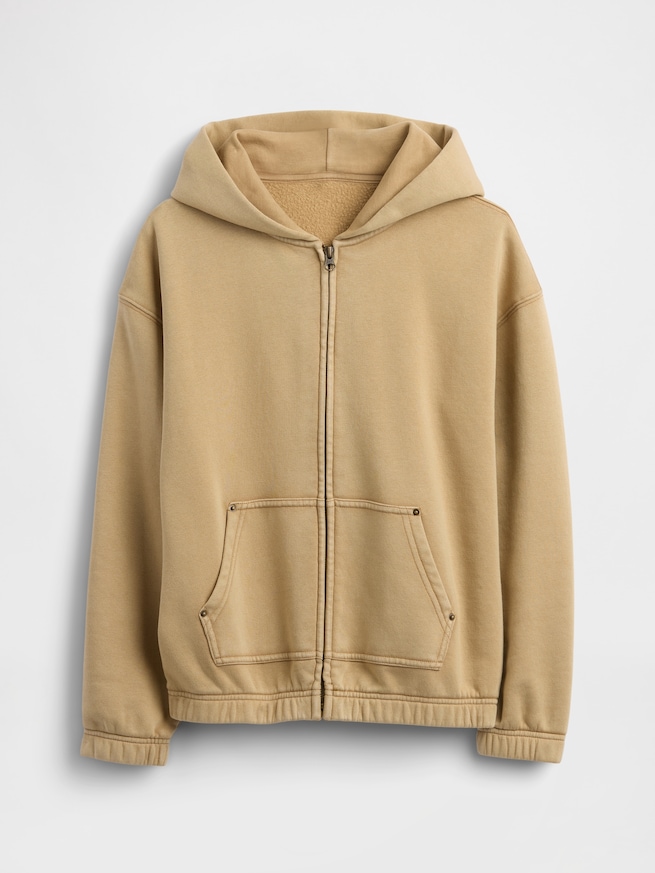 ヴィンテージソフト リラックスフィット ジップアップパーカー (キッズ)-1