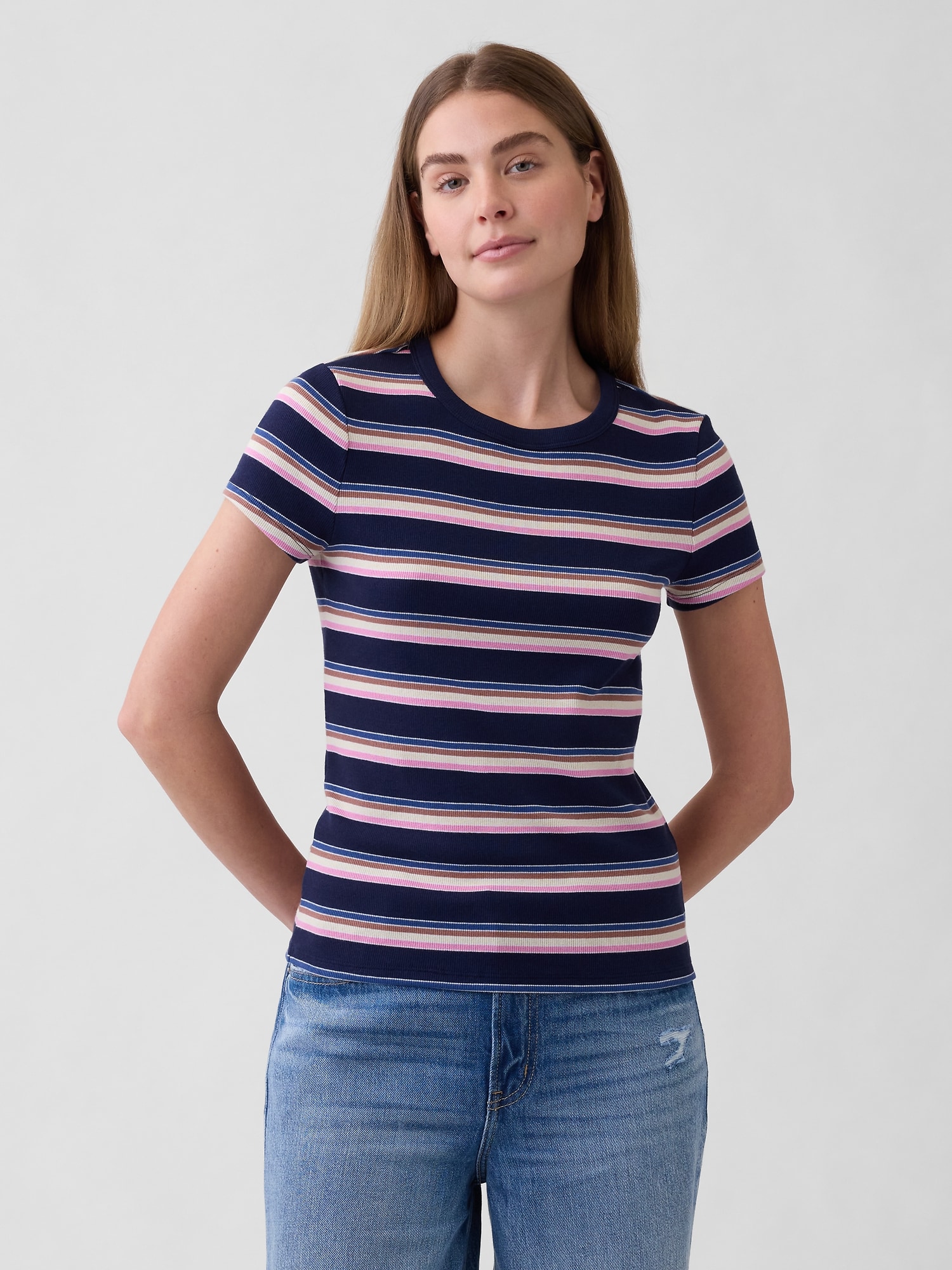 Essential Ribbed Crewneck T-Shirt