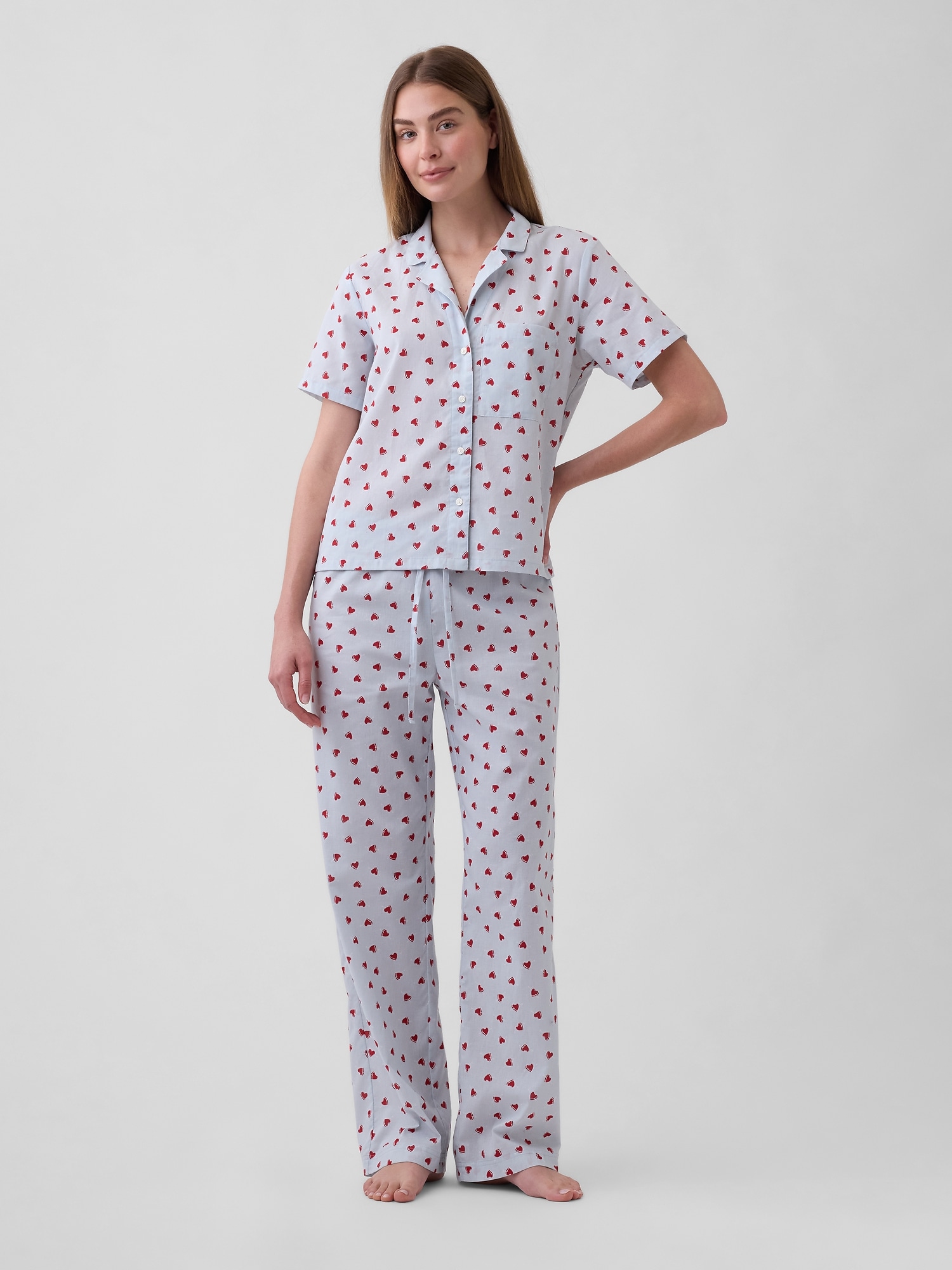 Print Poplin PJ Pants