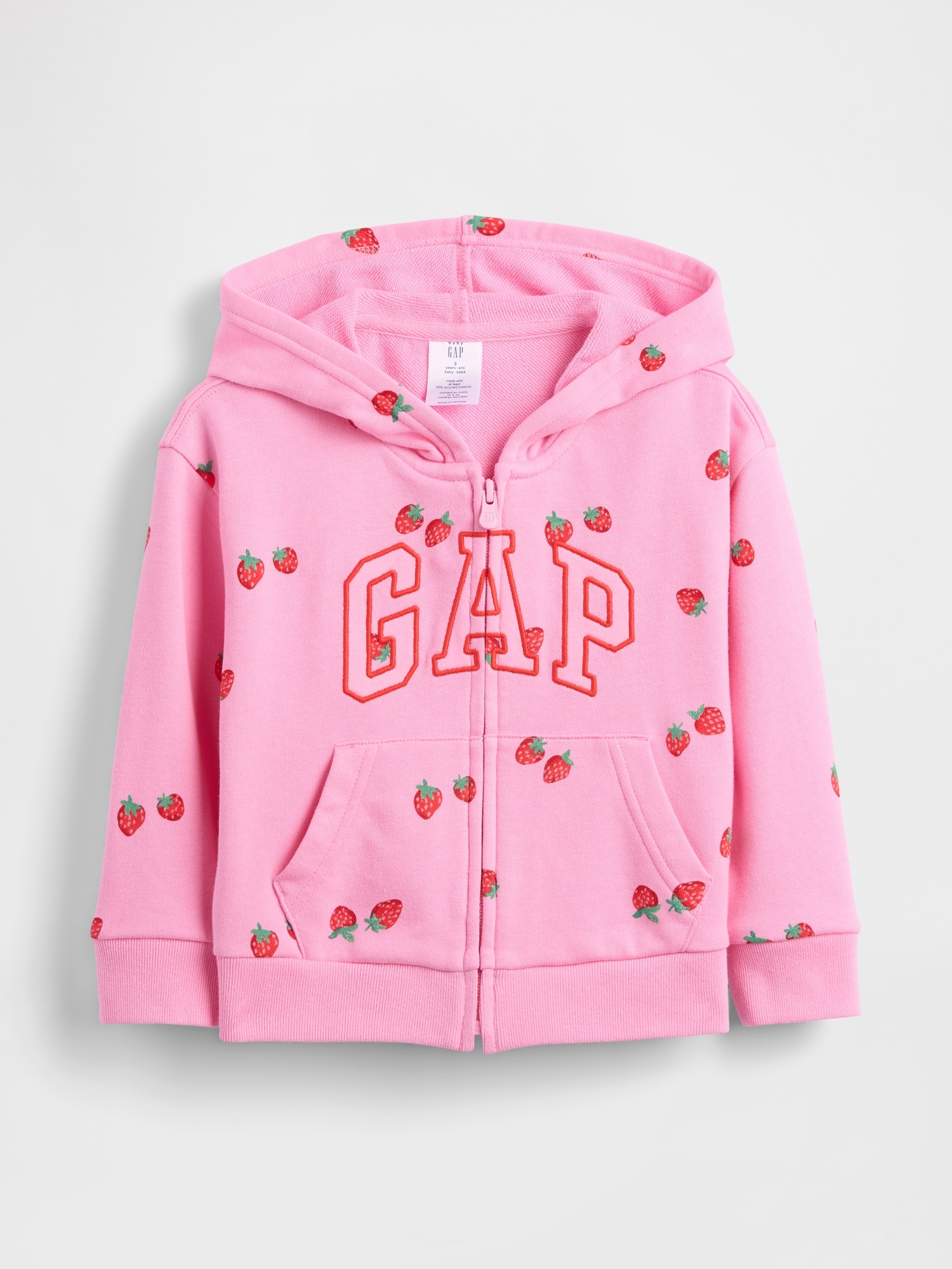 babyGap リラックスフィット GAPロゴ フレンチテリー ジップアップパーカー-0