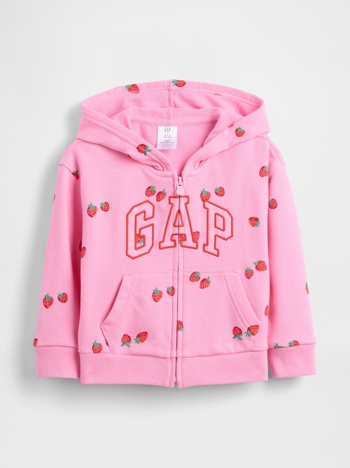 babyGap リラックスフィット GAPロゴ フレンチテリー ジップアップパーカー