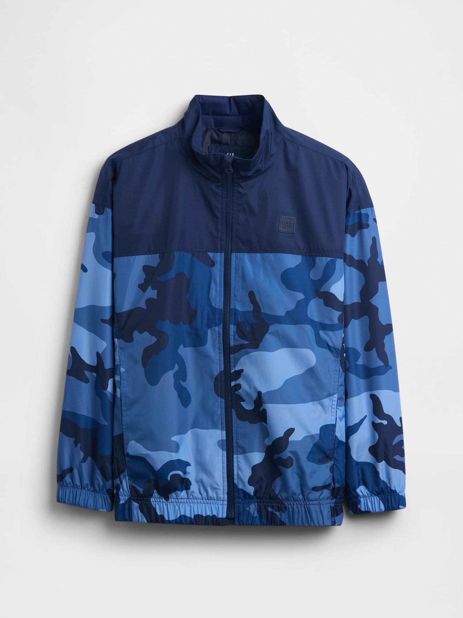 リサイクル カラーブロック カモフラージュ ウィンドブレーカー (キッズ)-1