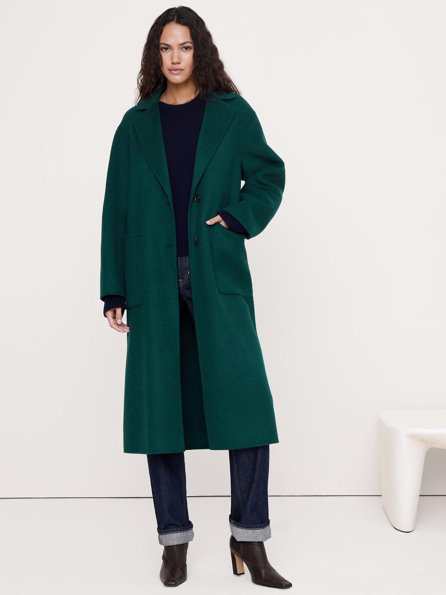 MANTEAU EN TISSU DOUBLE FACE