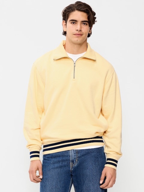 Collared Nautical Fleece Pullover