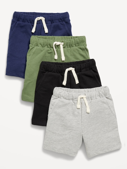 French Terry Shorts 4-Pack for Toddler Boys
