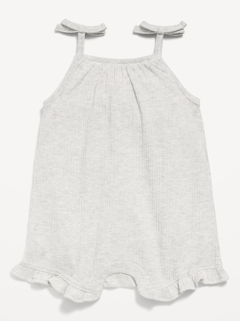 Sleeveless Tie-Strap One-Piece Romper for Baby