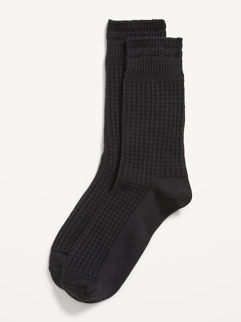 Waffle Crew Socks for Men