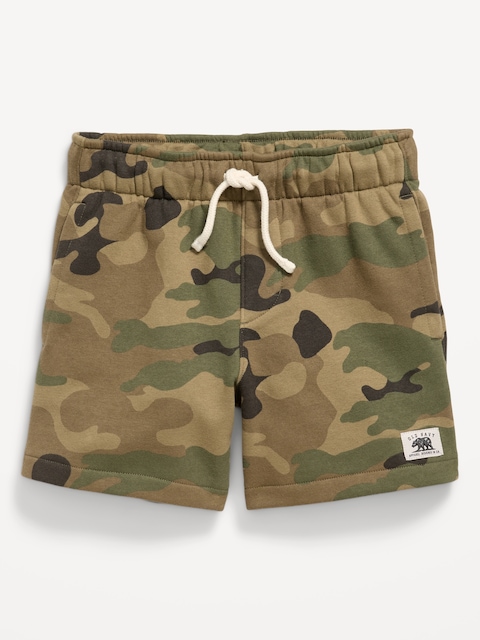 Above Knee Logo-Graphic Fleece Jogger Shorts for Boys