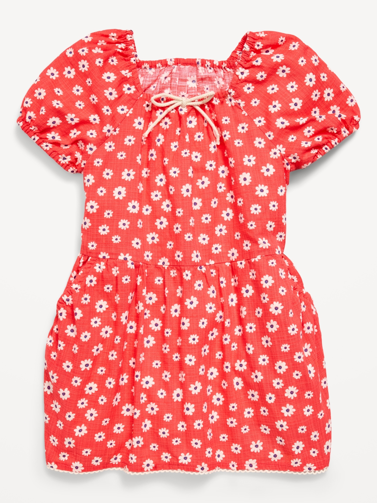 ROBE TRAPÈZE RÉTRO À MOTIF POUR TOUTE-PETITE FILLE