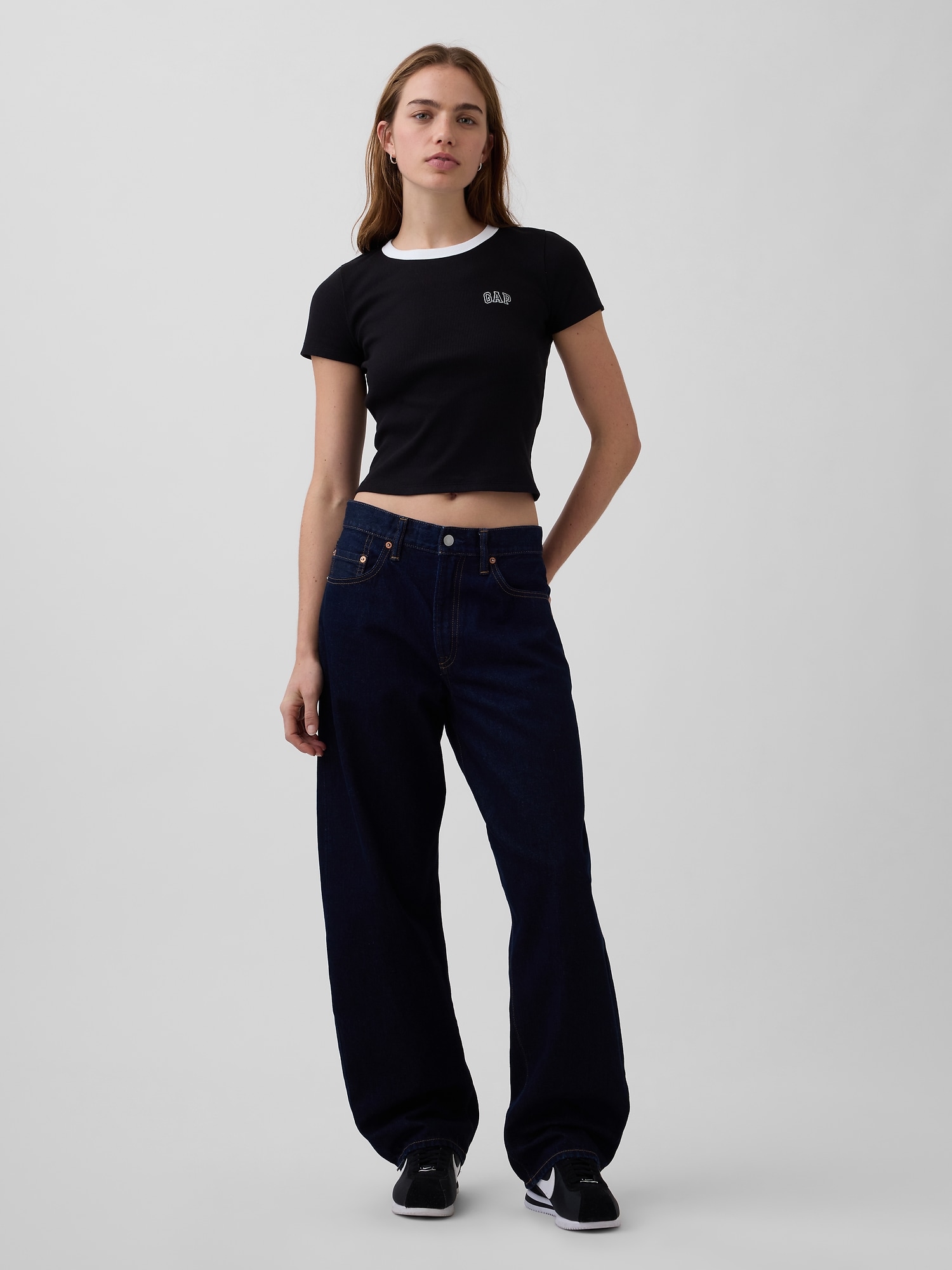 リブ GAPロゴ チビTシャツ-1