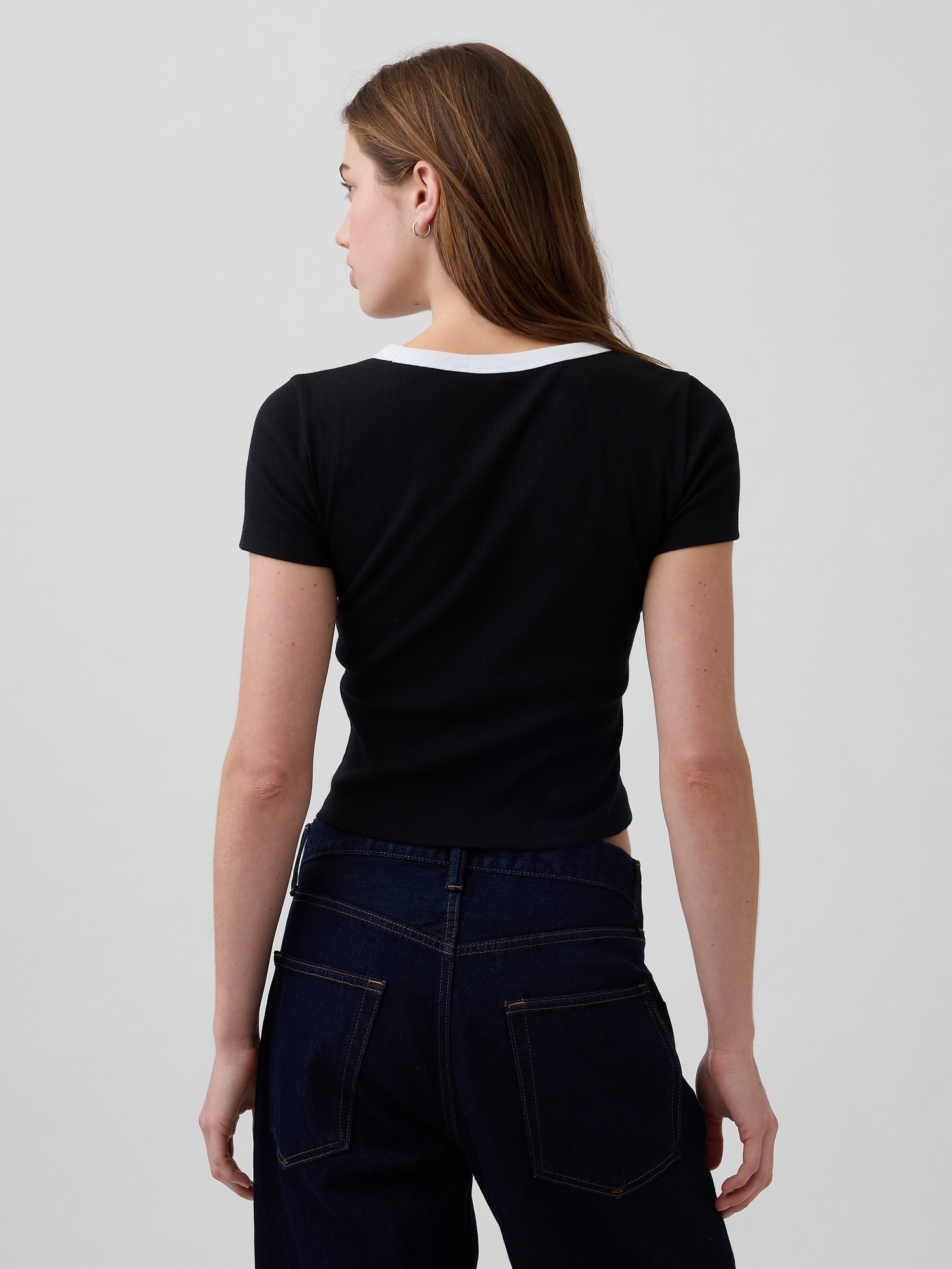 リブ GAPロゴ チビTシャツ-2