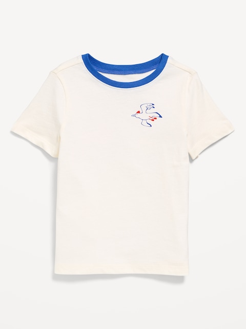 T-SHIRT À MANCHES COURTES À IMPRIMÉ UNISEXE POUR TOUT-PETIT