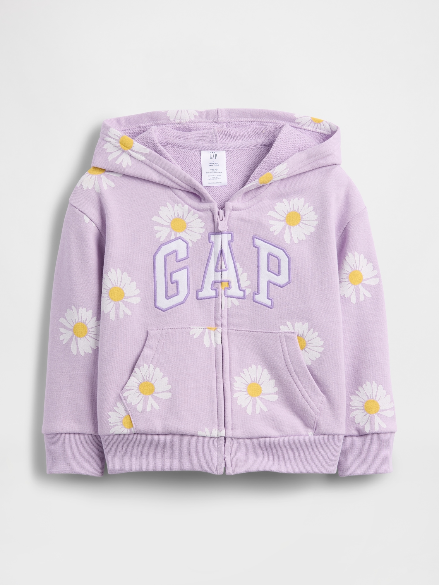 babyGap リラックスフィット GAPロゴ フレンチテリー ジップアップパーカー-0