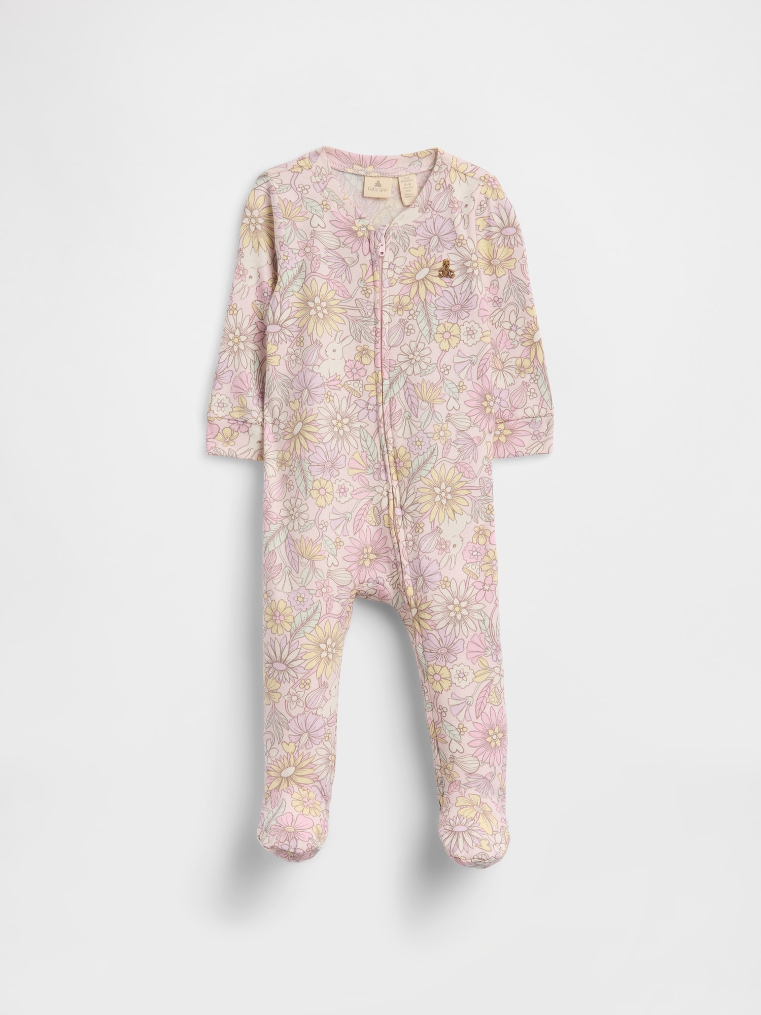 Baby Print Two-Way Zip One-Piece
