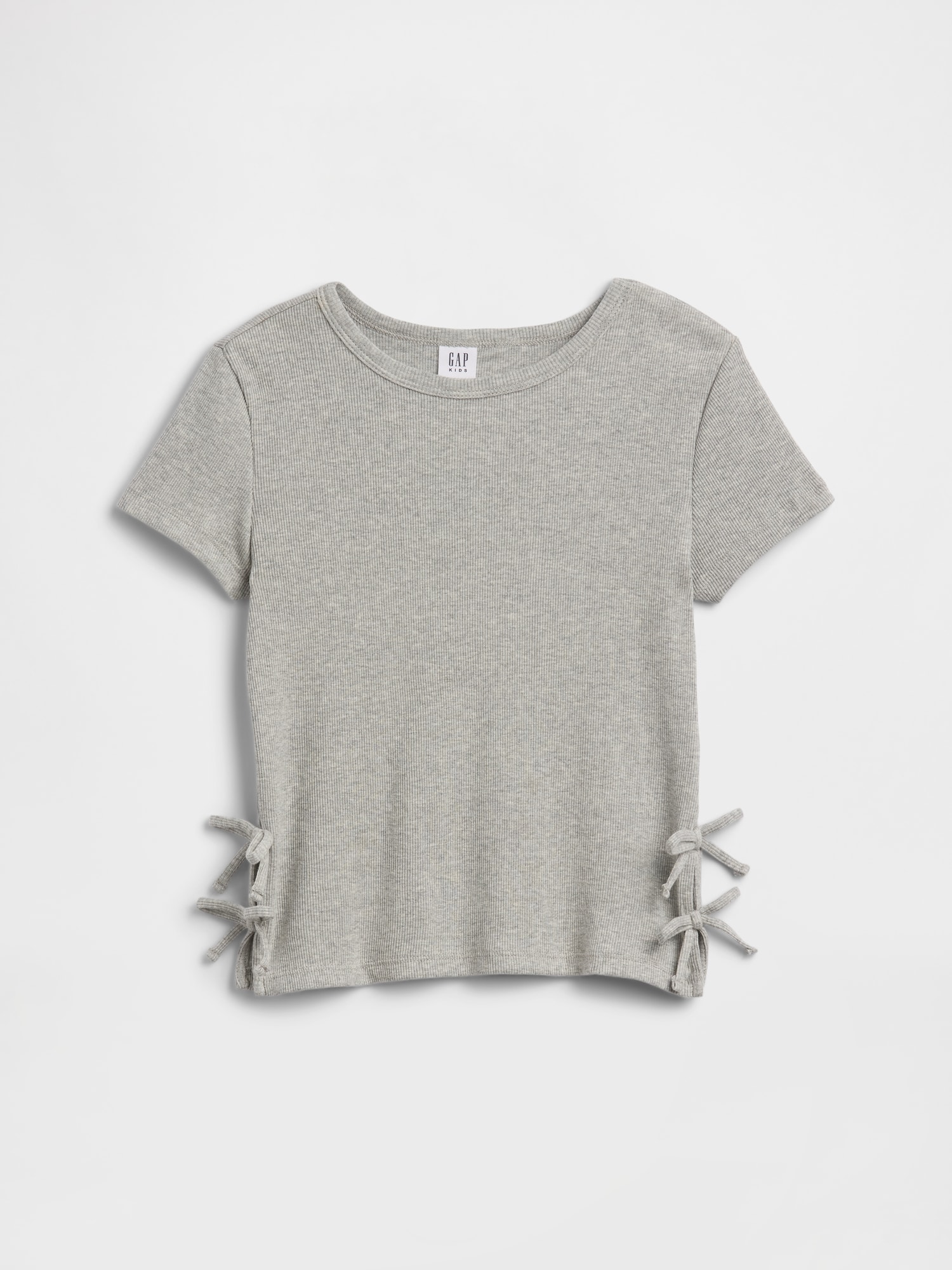Kids Ribbed Side-Tie T-Shirt
