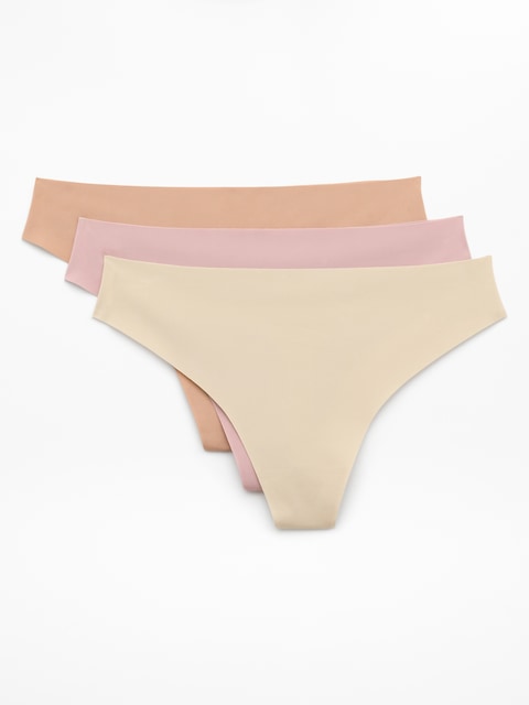 Sleek Form No Show Thong Underwear 3-Pack