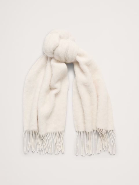 Brushed Alpaca-Wool Blend Scarf