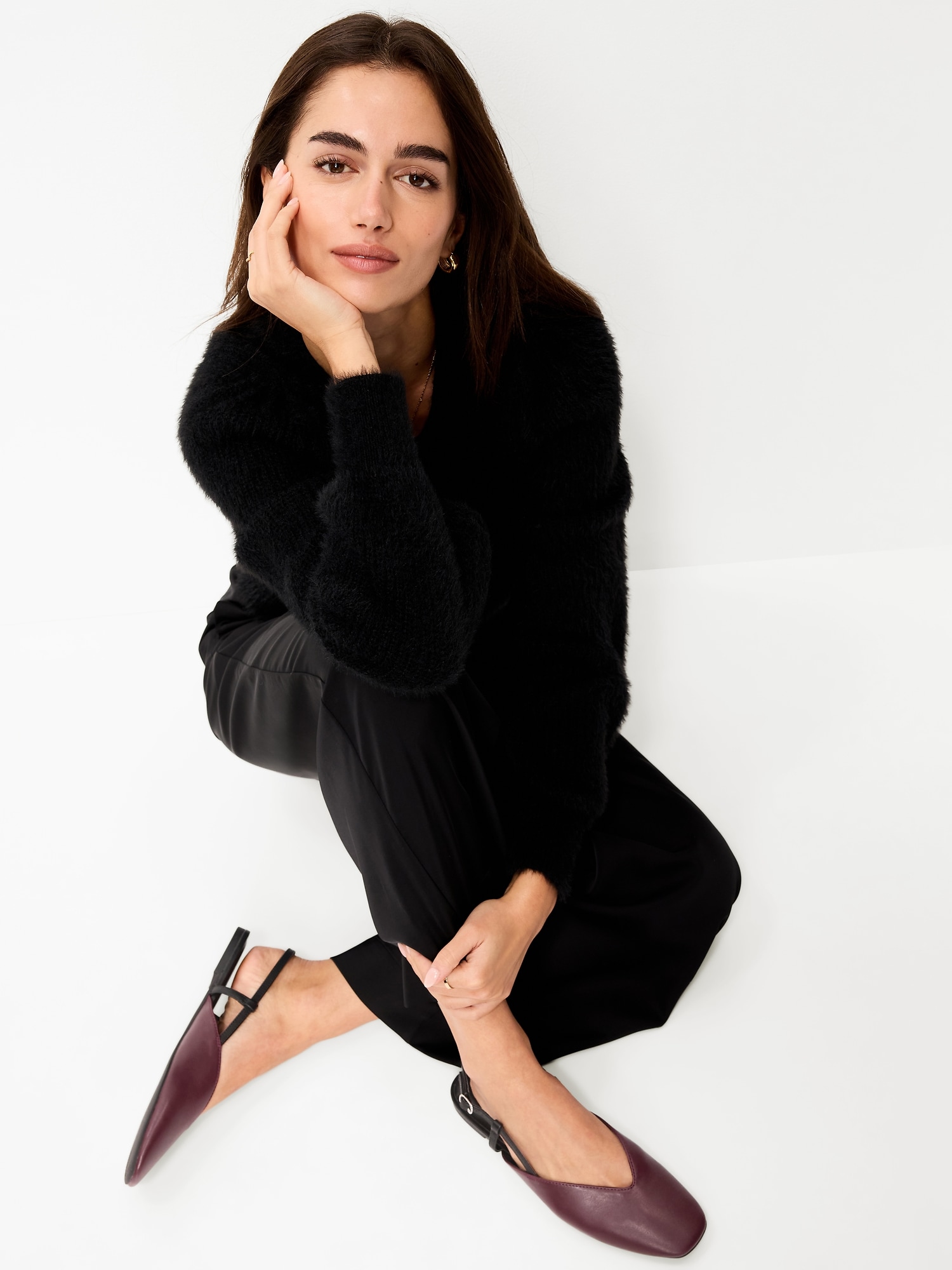 Almond-Toe Slingback Flats for Women
