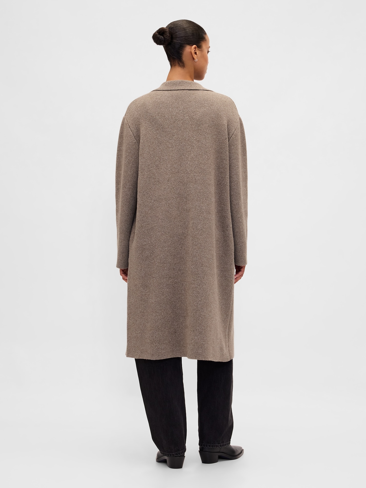 コットンブレンド カーディガンコート-2