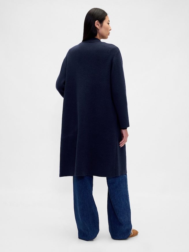 コットンブレンド カーディガンコート-2