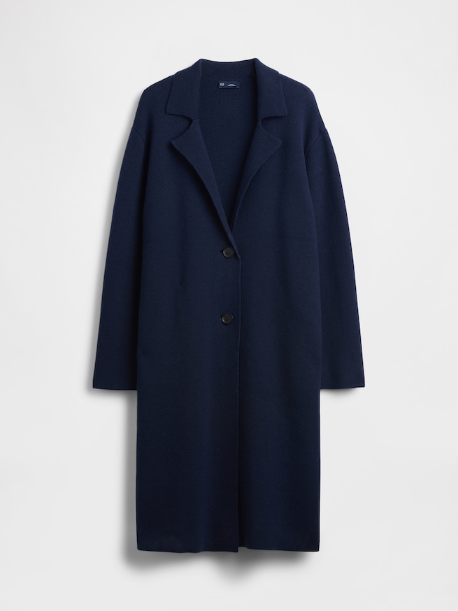 コットンブレンド カーディガンコート-6