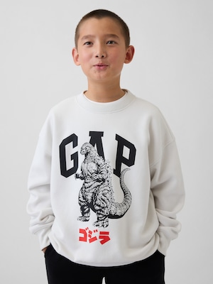 ゴジラ ヴィンテージソフト グラフィック GAPロゴ スウェットシャツ (キッズ)