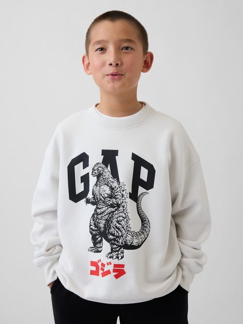 ゴジラ ヴィンテージソフト グラフィック GAPロゴ スウェットシャツ (キッズ)