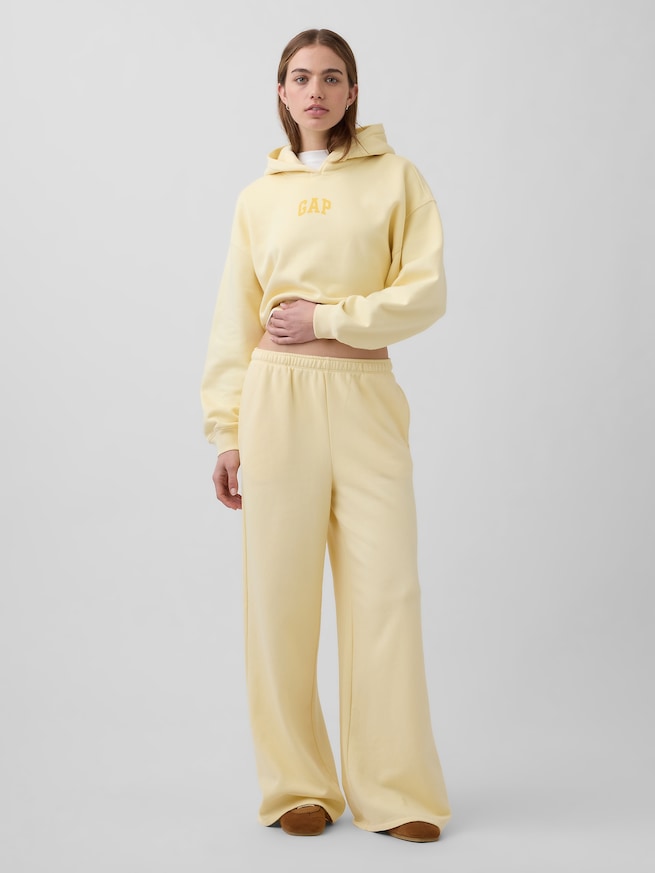 ヴィンテージソフト オーバーサイズ クロップド GAPロゴパーカー-4