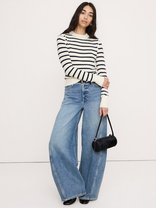 メリノ コットン クルーネックセーター