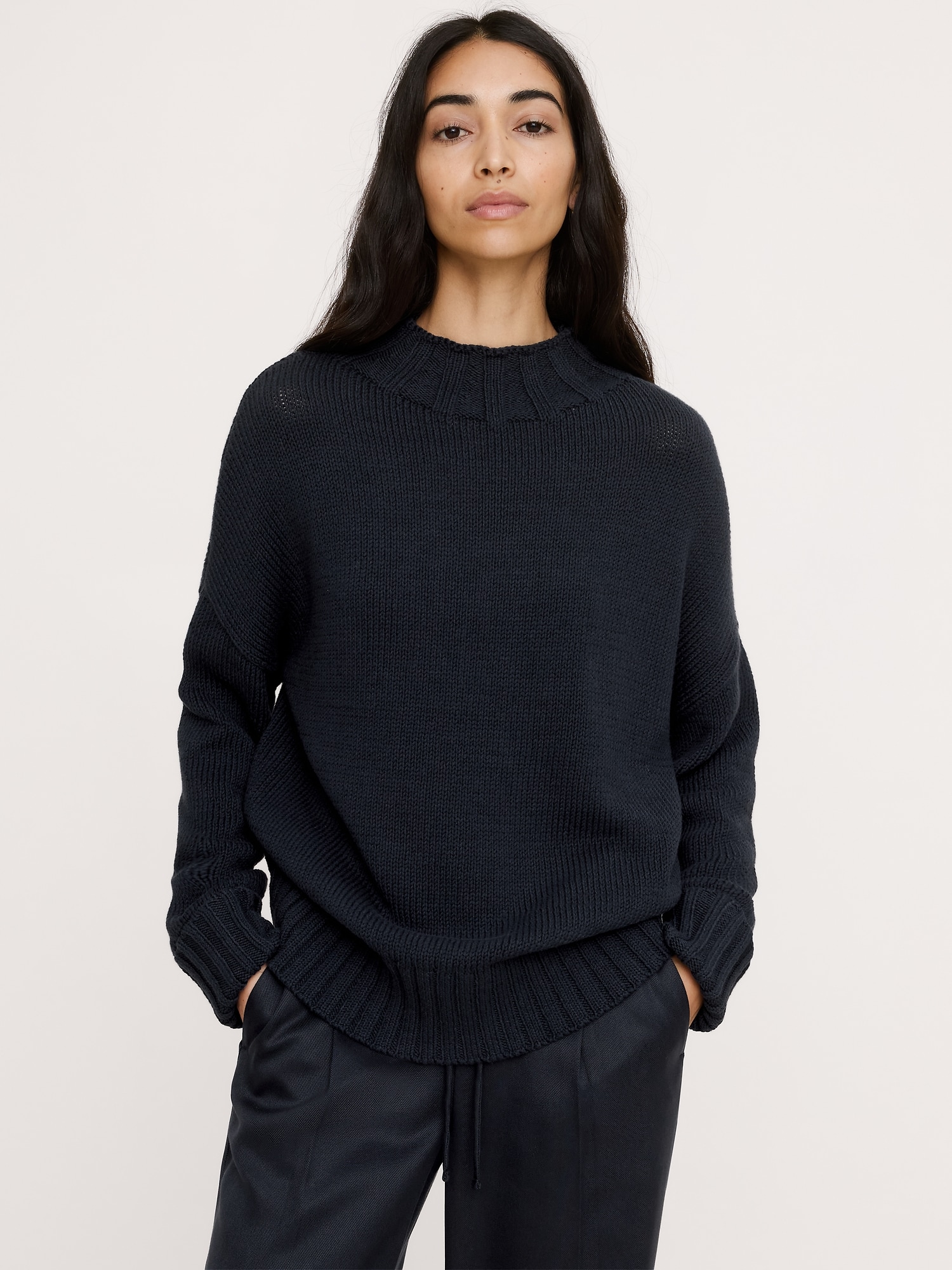 Chunky Cotton Tunic Sweater