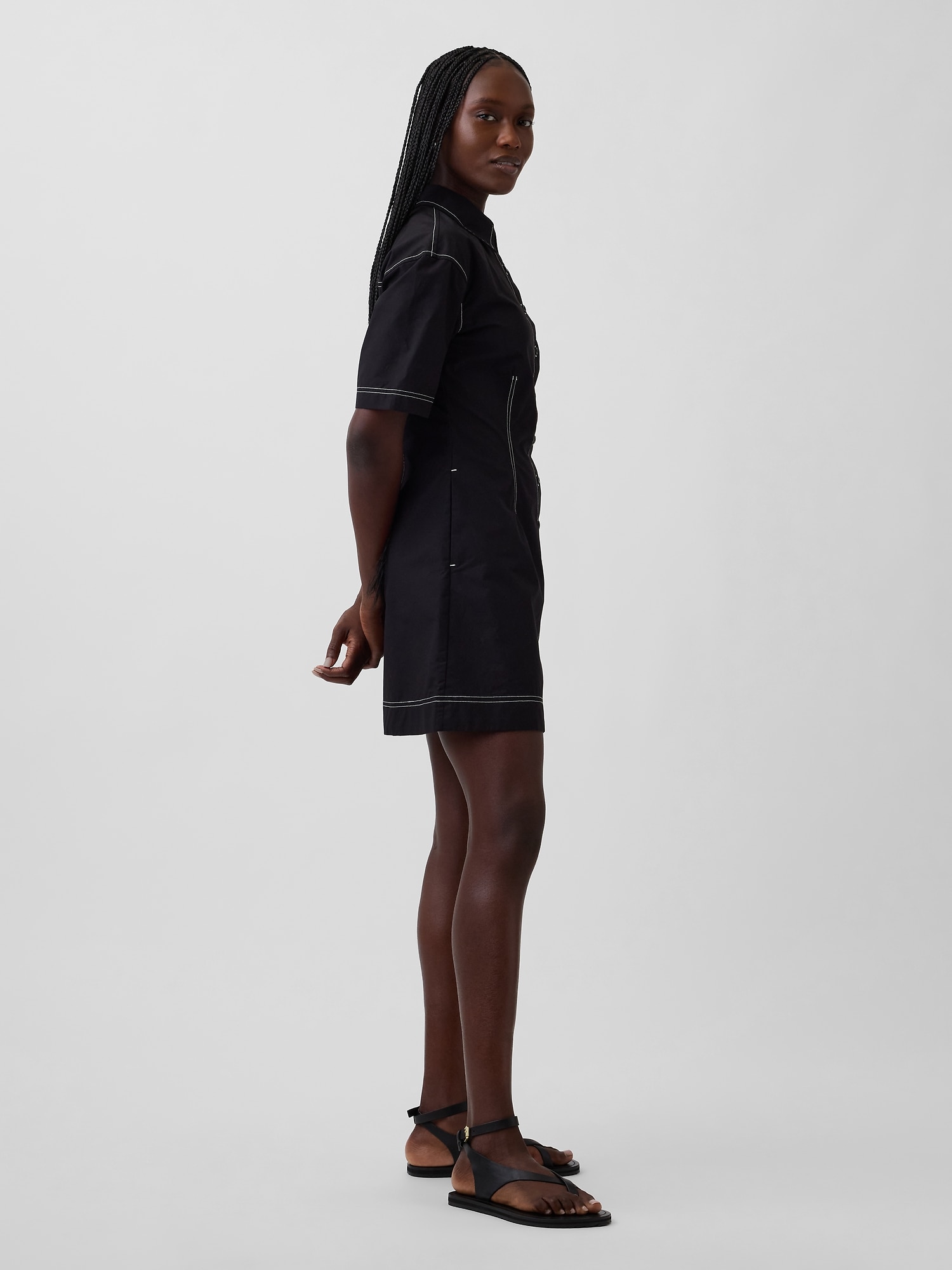 Poplin Mini Shirtdress