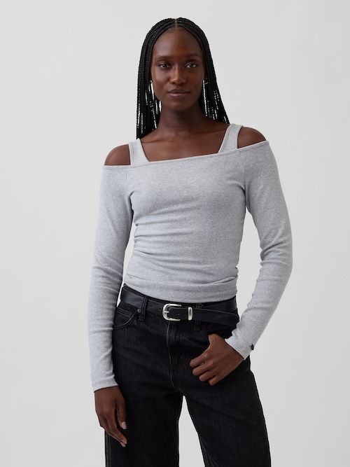 モダン オフショルダートップス