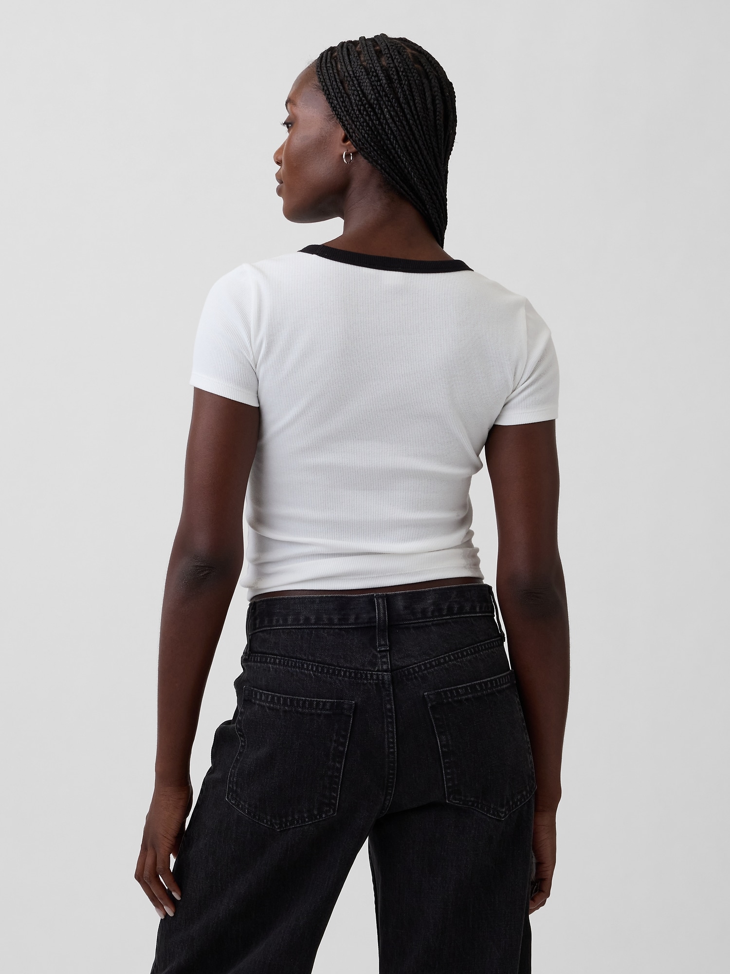 リブ GAPロゴ チビTシャツ-2