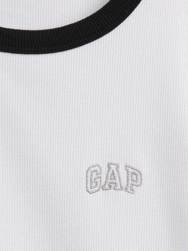 リブ GAPロゴ チビTシャツ-4