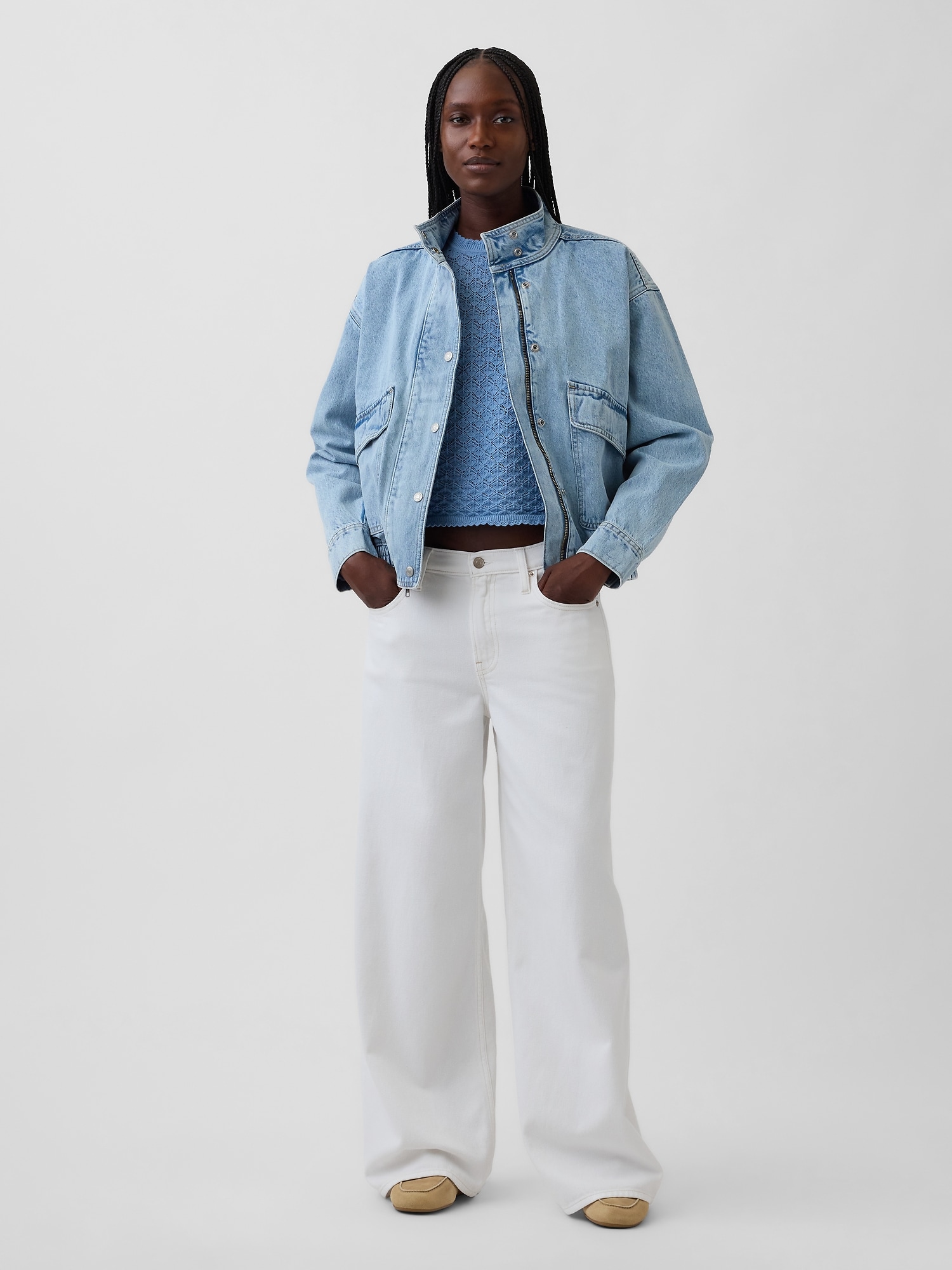 Gap公式オンラインストア | コットン100% ポインテール クロップドセーター