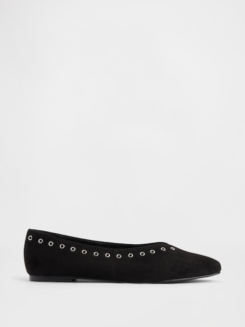 Vegan Suede Ballet Flats