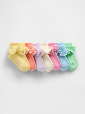 ラッフルフリル アンクルソックス 7足セット (幼児)