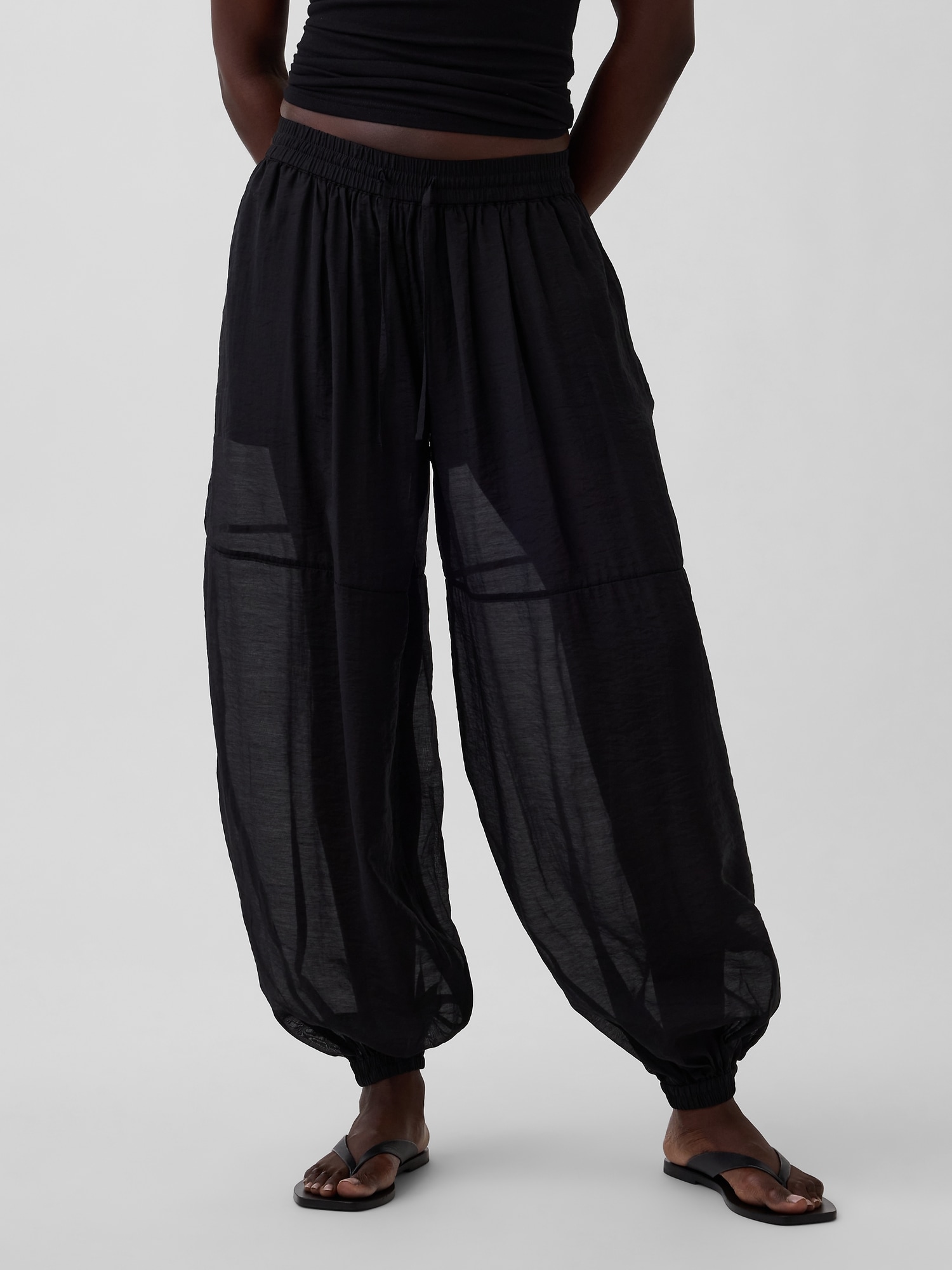 シアー パラシュート ジョガーパンツ-1