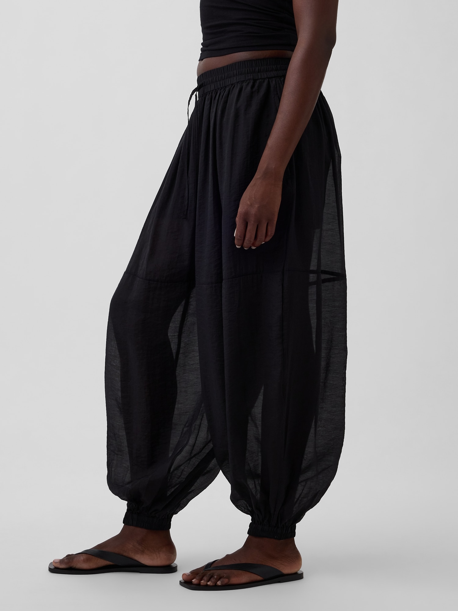 シアー パラシュート ジョガーパンツ-2