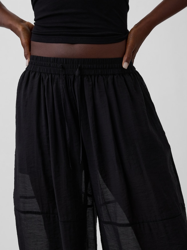 シアー パラシュート ジョガーパンツ-5