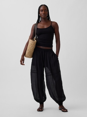 シアー パラシュート ジョガーパンツ