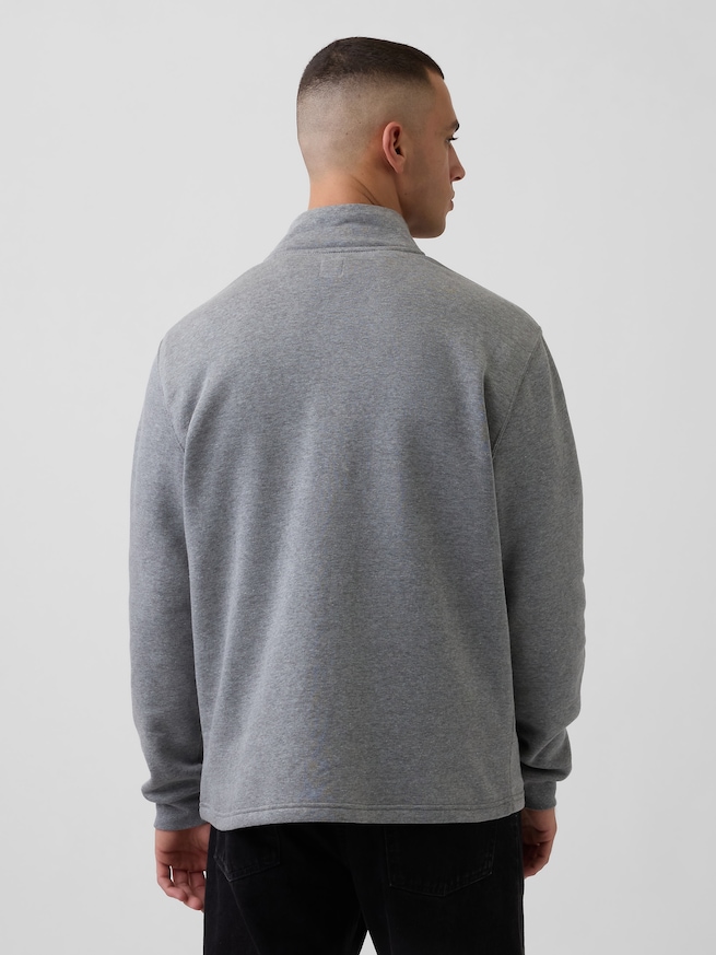 リラックスフィット GAPロゴ グラフィック 1/4 ジップアップ スウェットシャツ-2