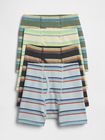 ストライプ ボクサーブリーフ 4枚セット (キッズ)-0