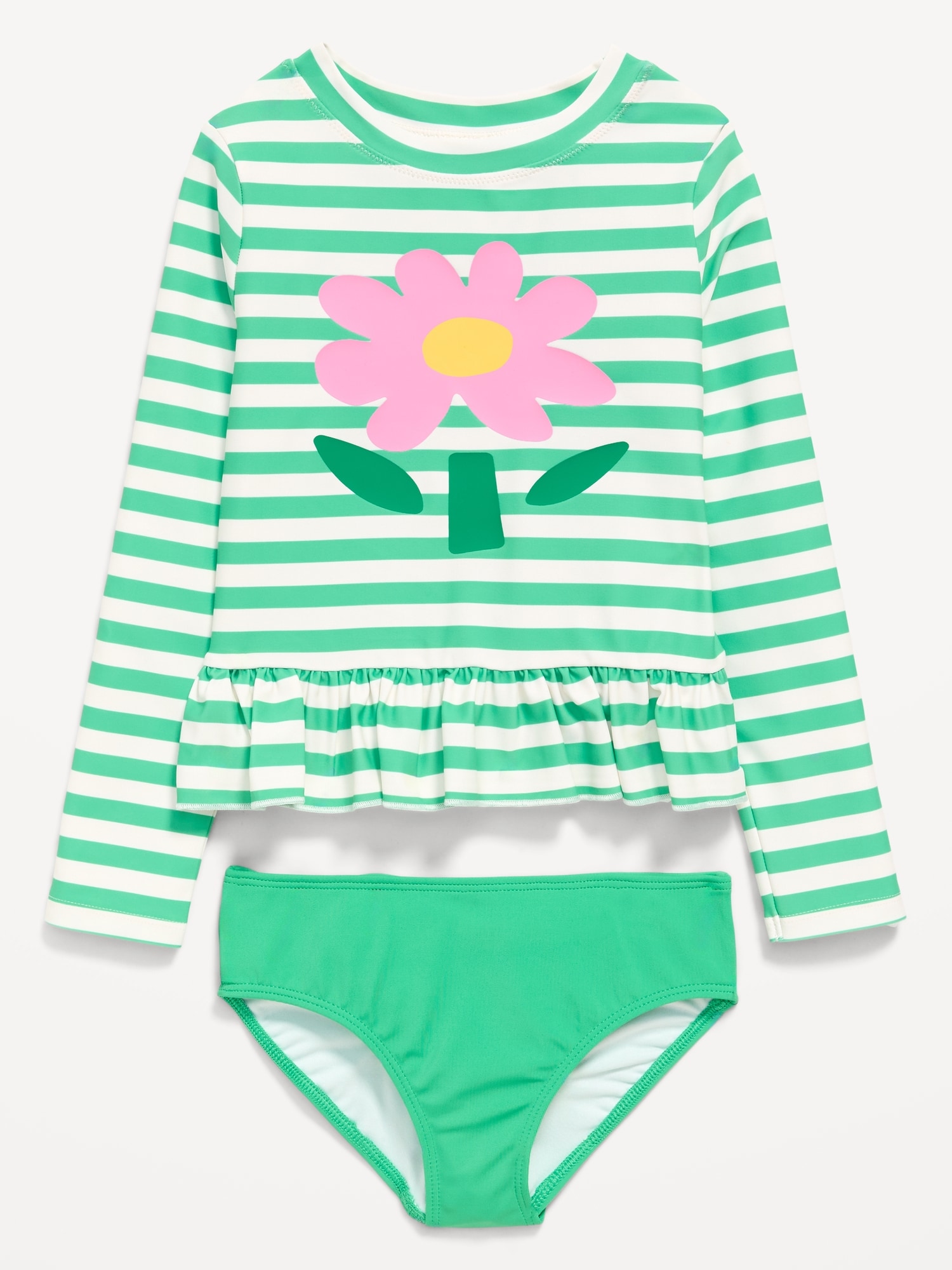 MAILLOT ANTI-UV À GLISSIÈRE À MANCHES LONGUES À MOTIF POUR TOUTE-PETITE