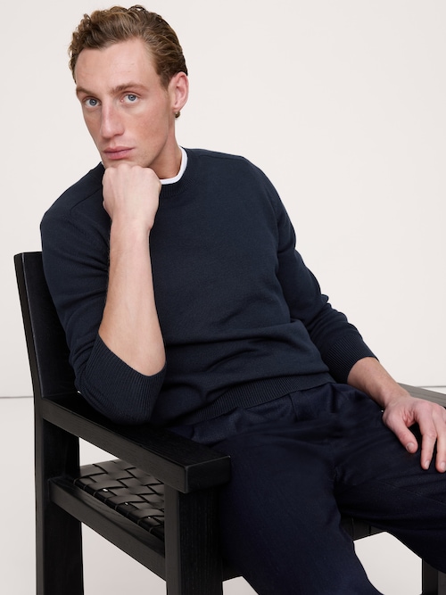 コットン クルーネック セーター