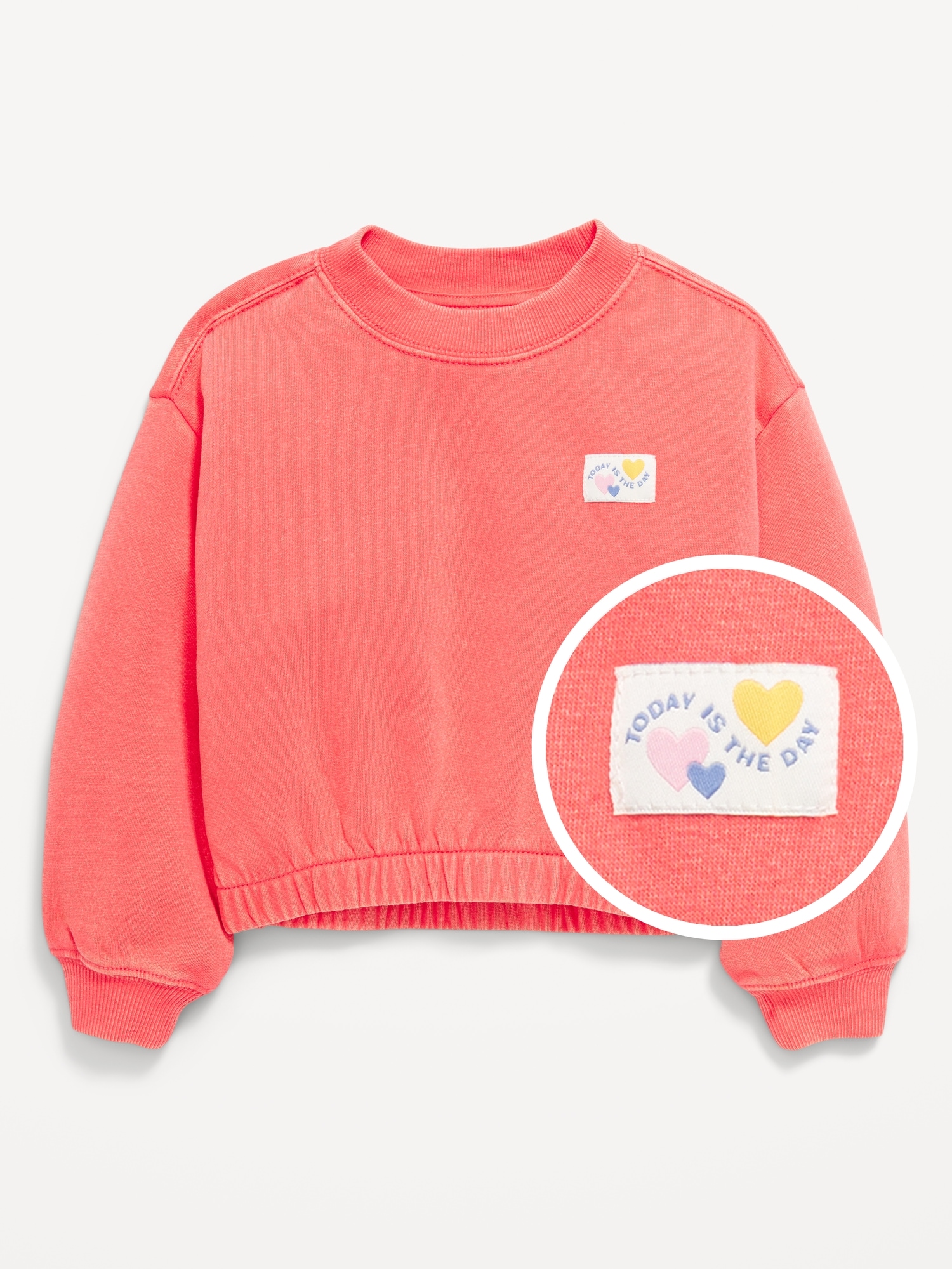 Balloon-Sleeve Sweatshirt for Toddler Girls
