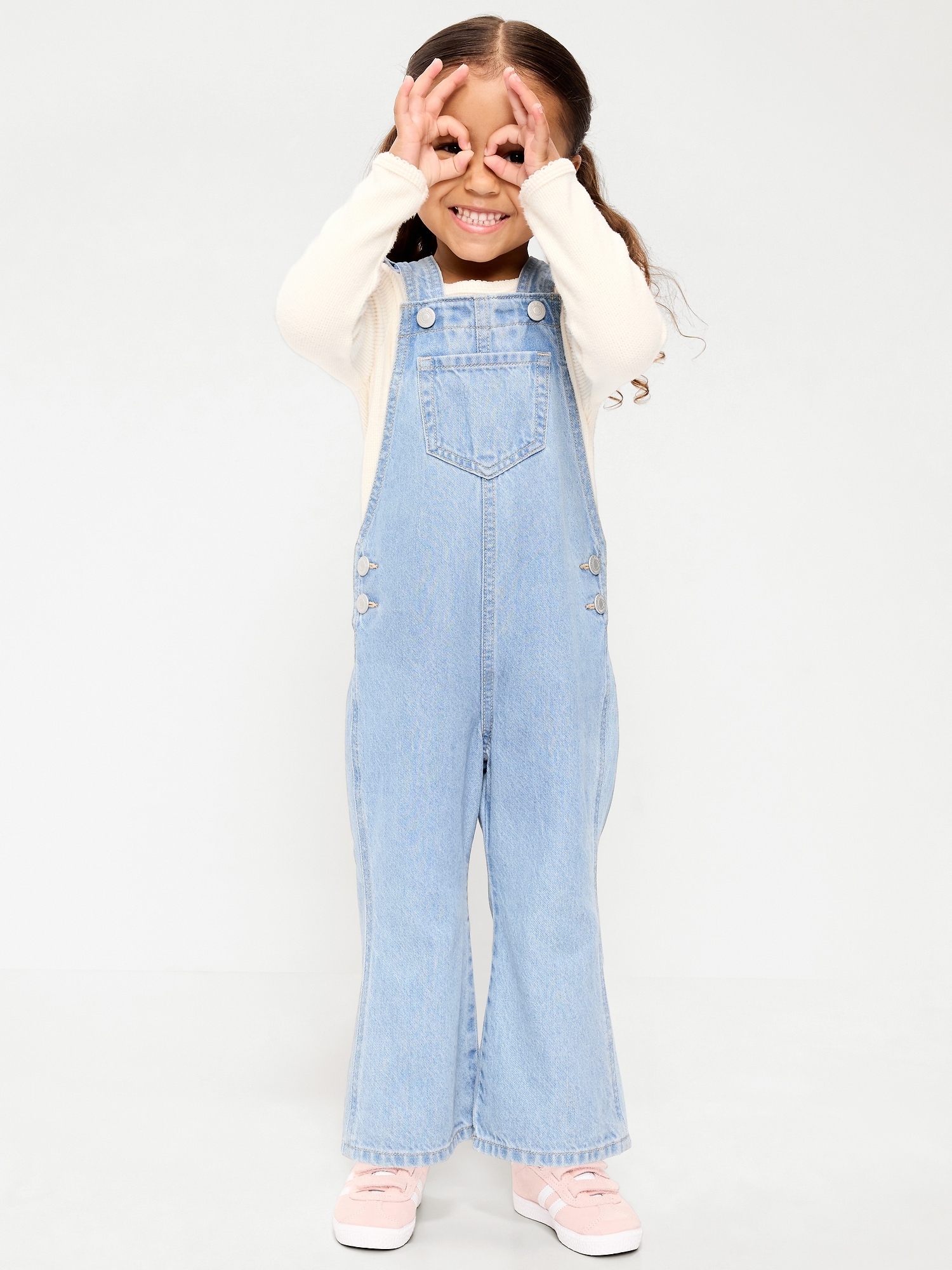 SALOPETTE À BORDURE À VOLANTS EN DENIM POUR TOUTE-PETITE