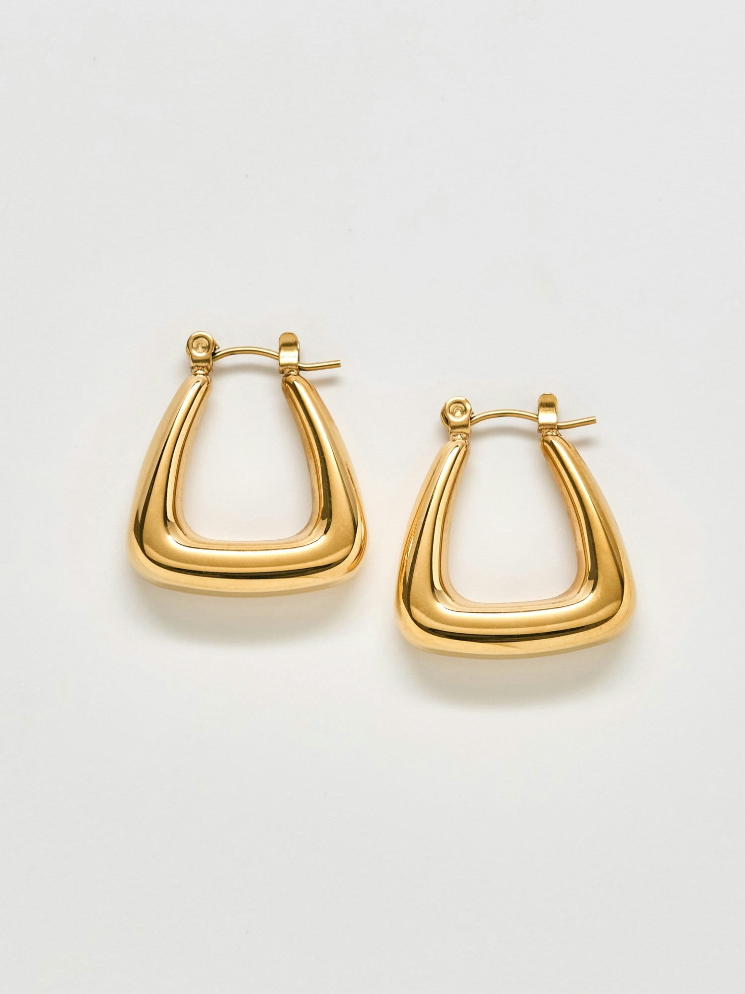 Admiral Row Gold Triangle Hoop Earrings