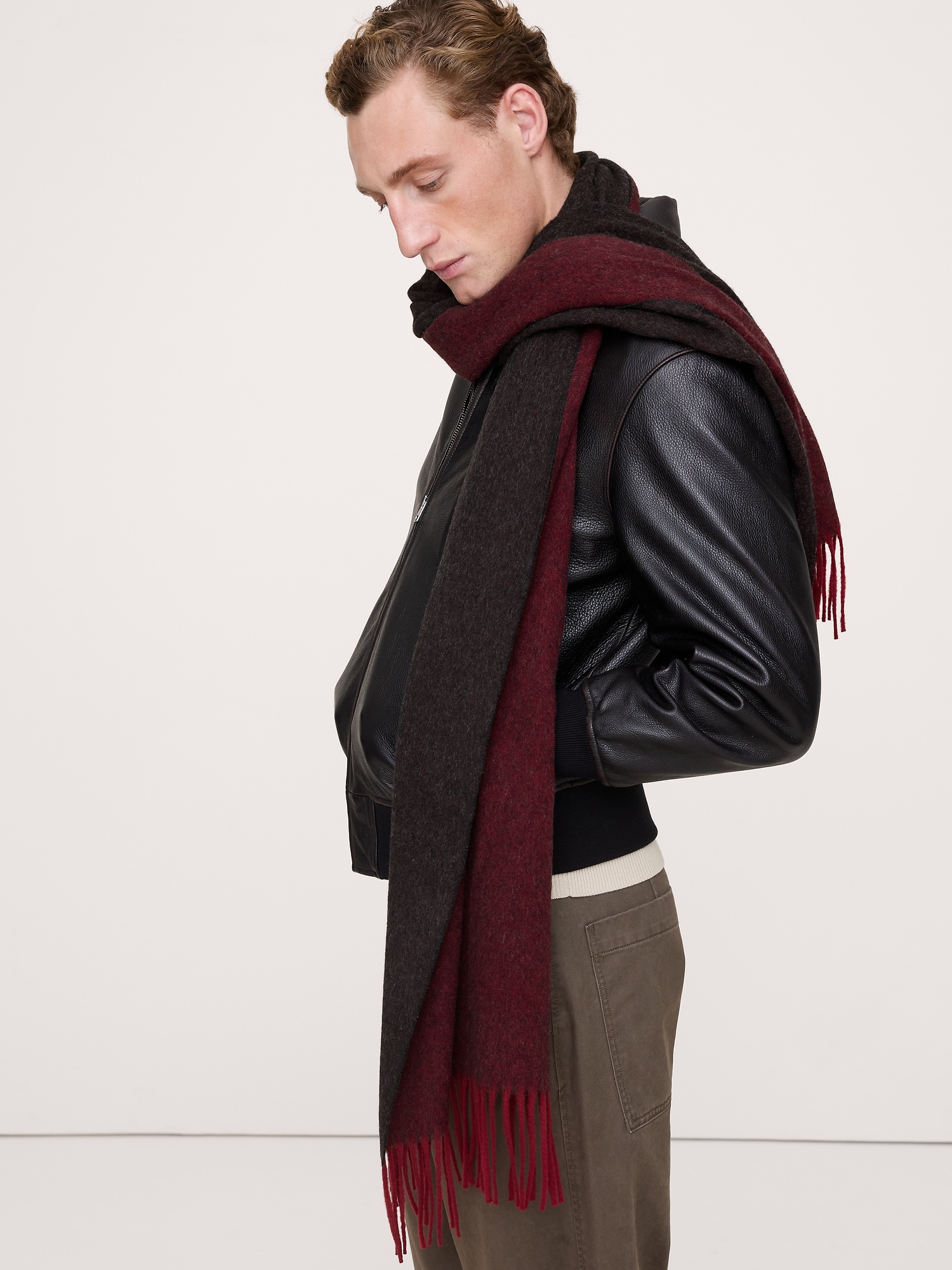 イタリアン ウール カシミヤ スカーフ-1