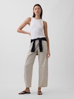 ハイライズ イージーウエスト バレルカーキパンツ-0